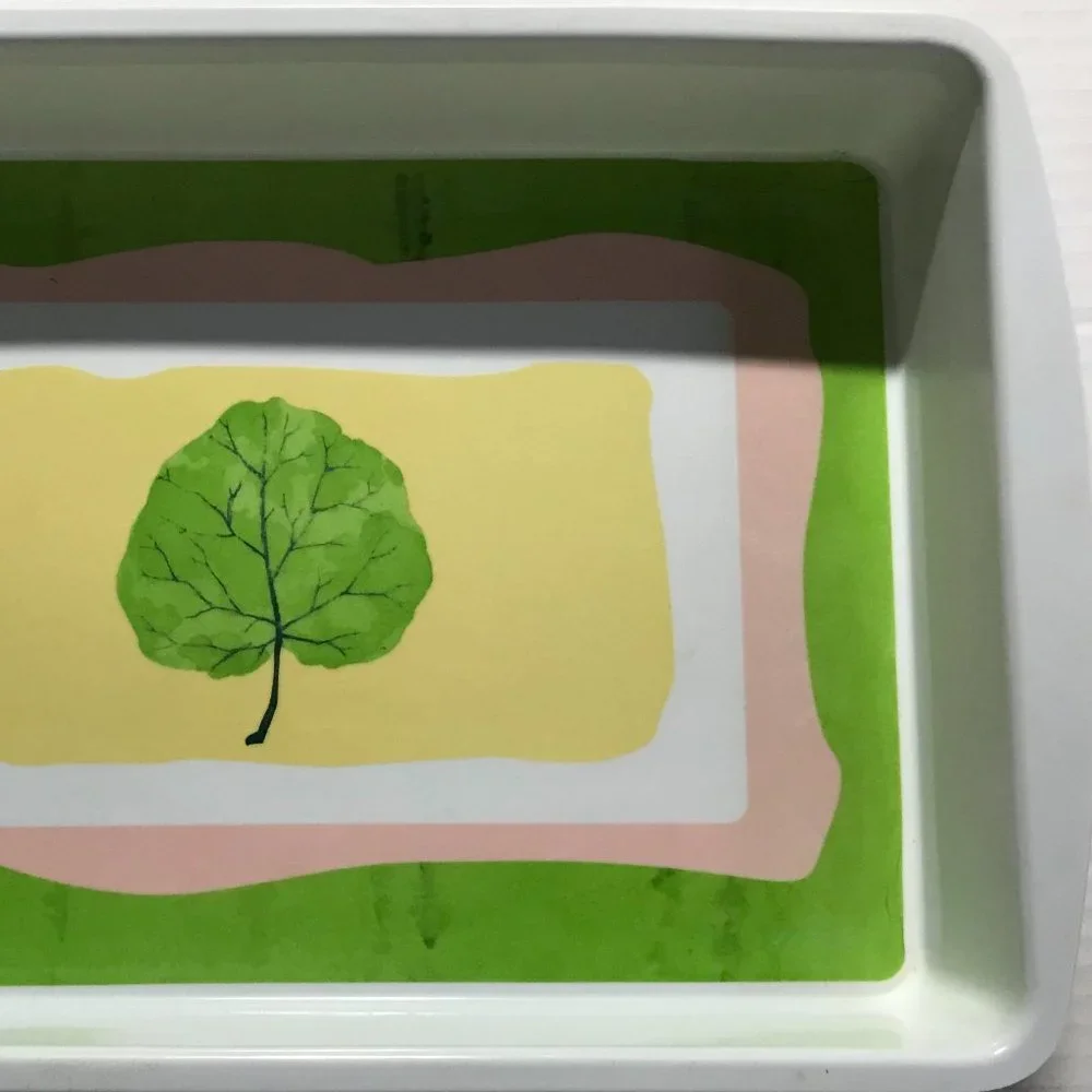 2 melamine rectangular leaf trays - Picture 2 of 3